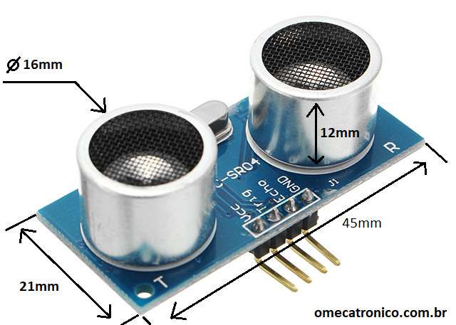 Medidas do sensor HC-SR04